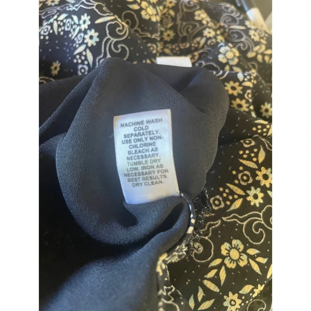 Cato Womens Floral‎ Paisley Chiffon Maxi Skirt Large Blue Boho Flowy Cottagecore
